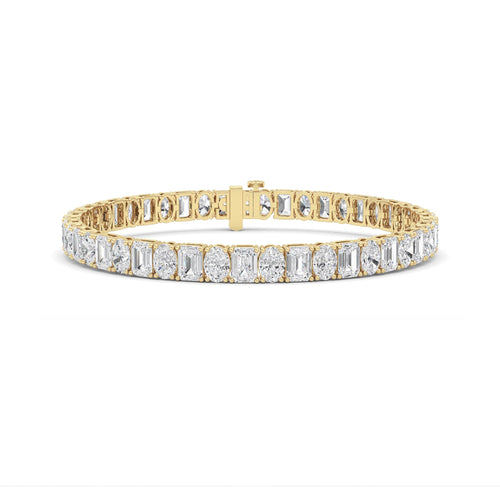 Emerald Shaped Lab Grown Diamond Bracelet