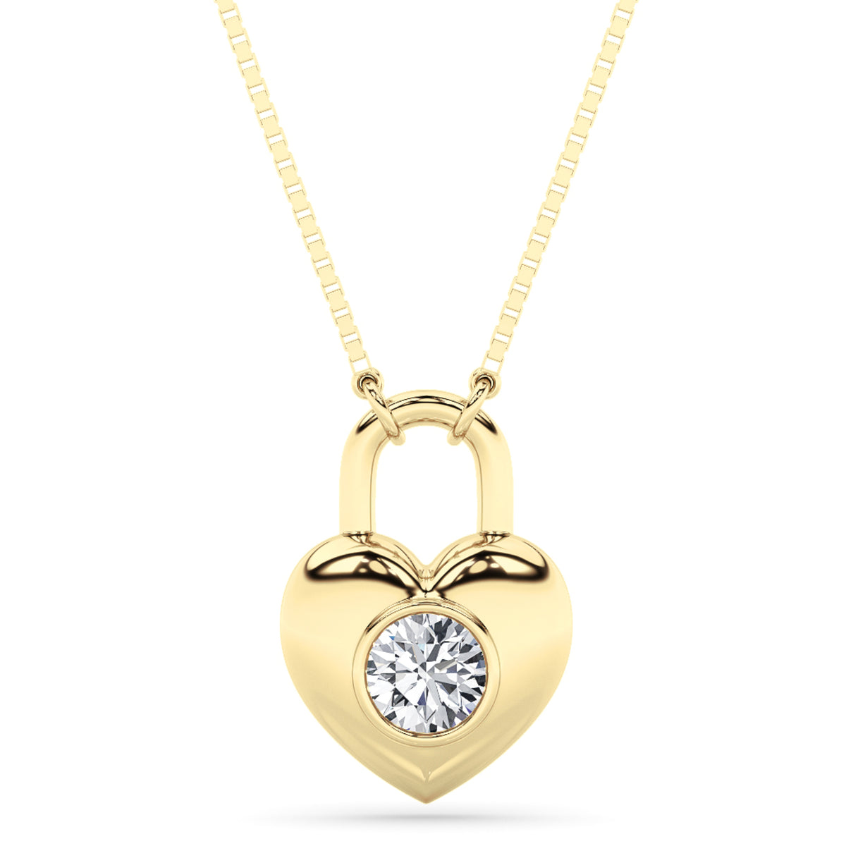 Round Shaped Lab Grown Diamond Necklace