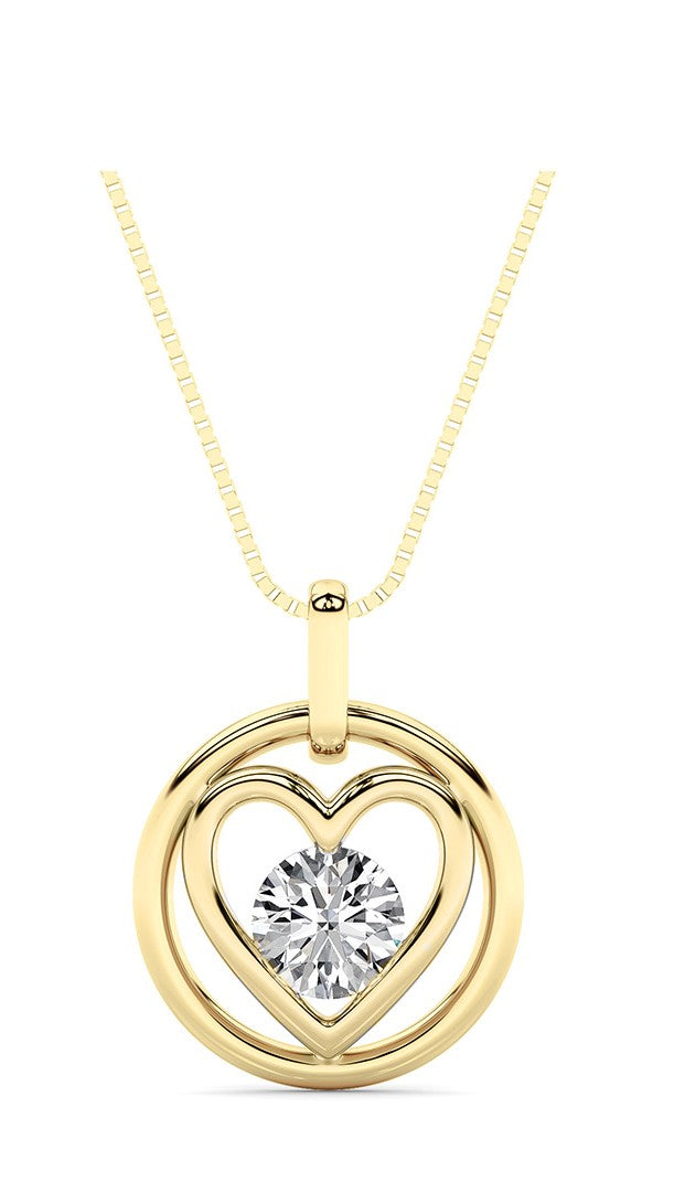 Round Shaped Lab Grown Diamond Necklace