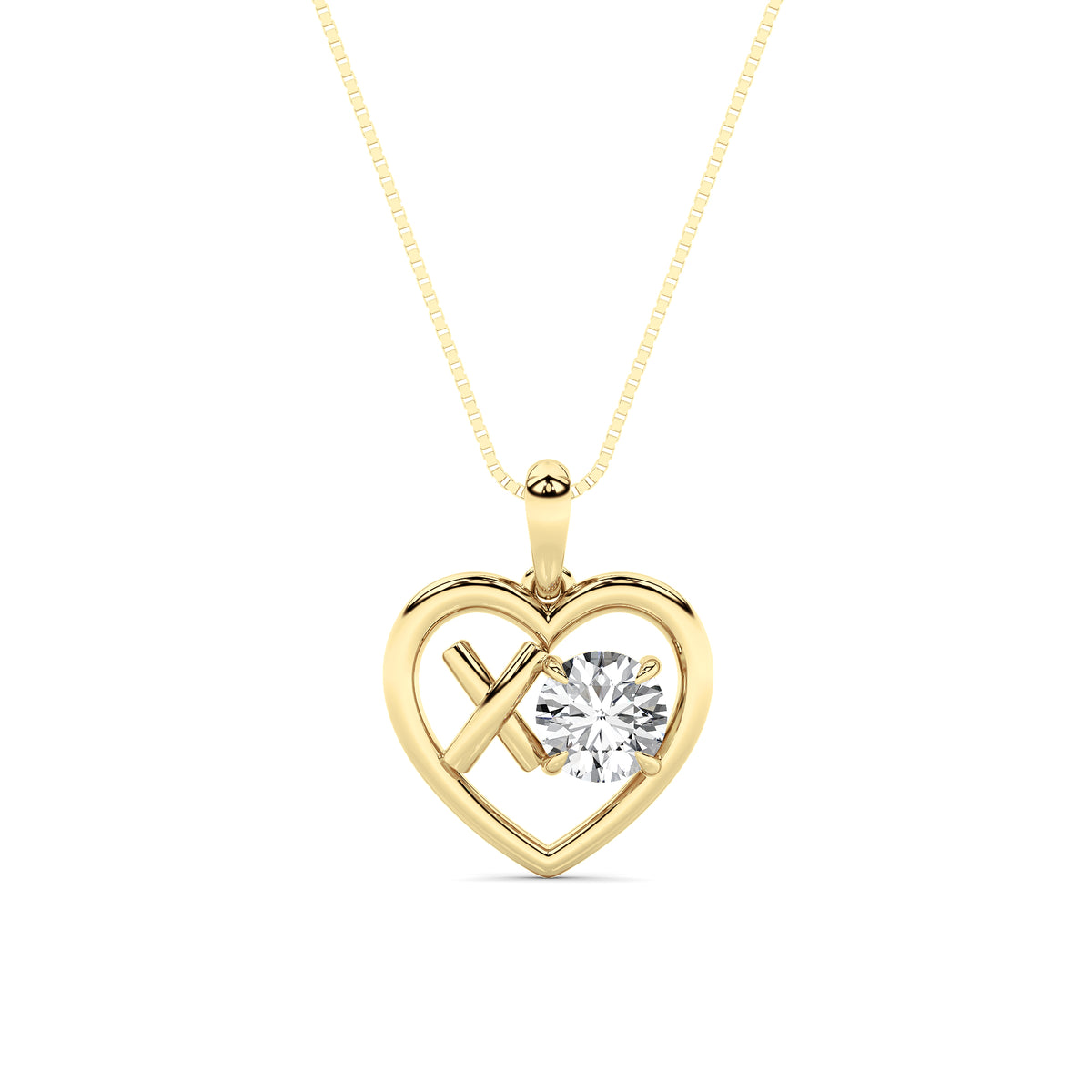 Round Shaped Lab Grown Diamond Necklace