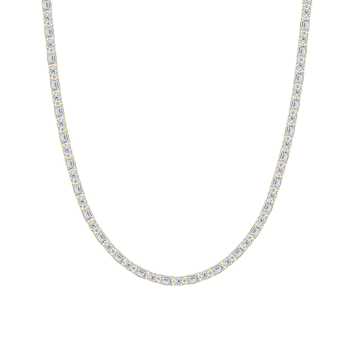 Emerald Shaped Lab Grown Diamond Necklace