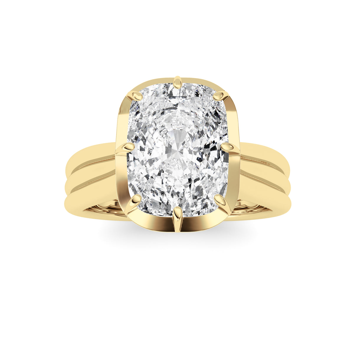 Elongated Cushion Shaped Lab Grown Diamond Ring