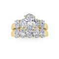 Lab Grown Diamond Bridal Set with Matching Band and Ring
