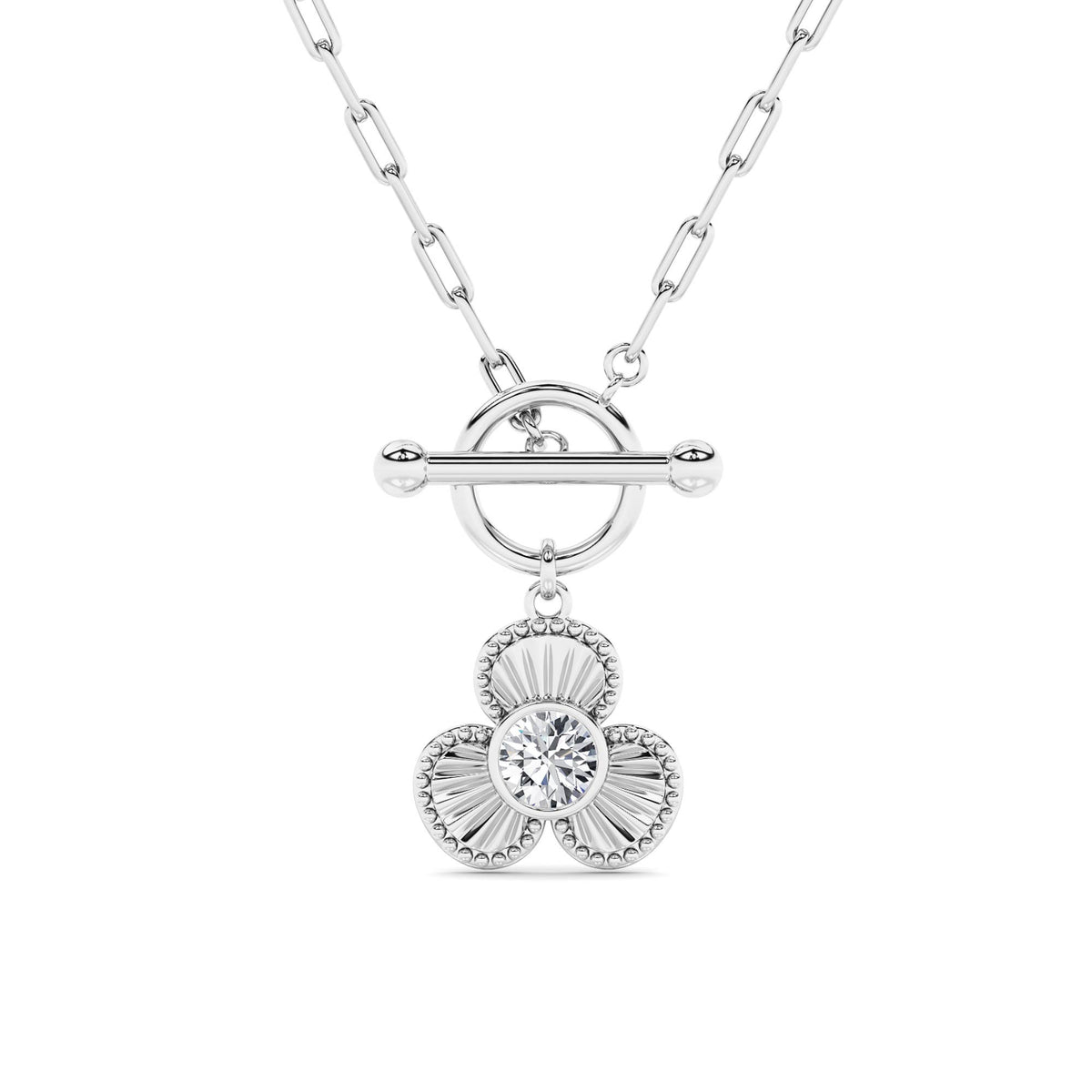 Round Shaped Lab Grown Diamond Necklace