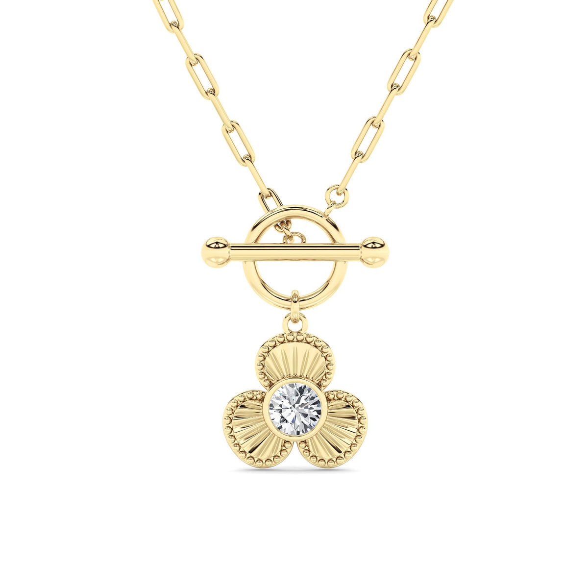Round Shaped Lab Grown Diamond Necklace