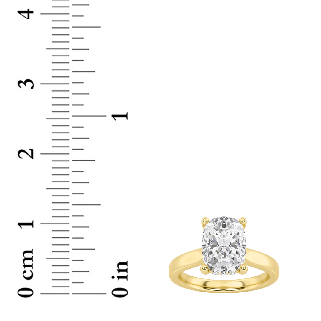 Lab Grown Diamond Classic Cathedral Shank Engagement Ring