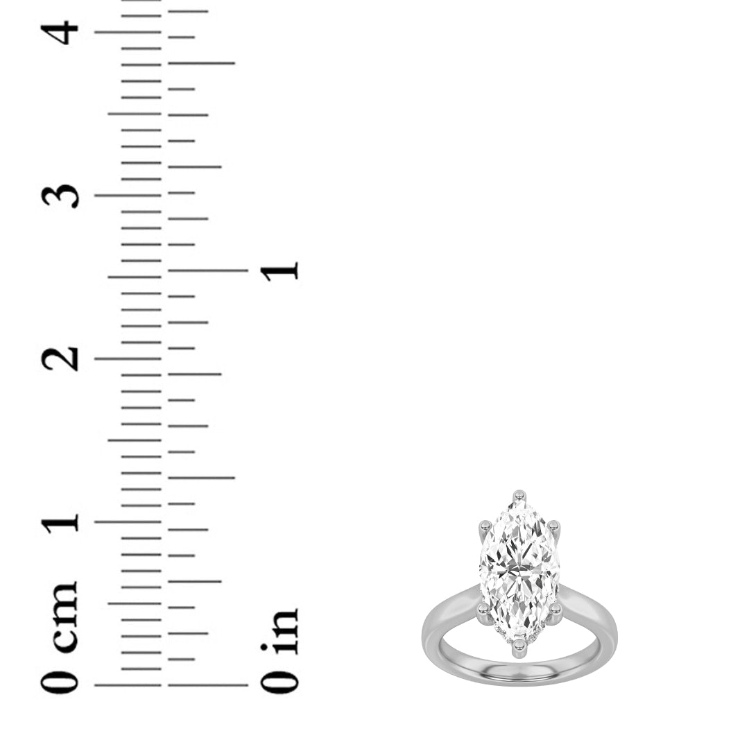 Lab Grown Diamond Classic Cathedral Shank Engagement Ring