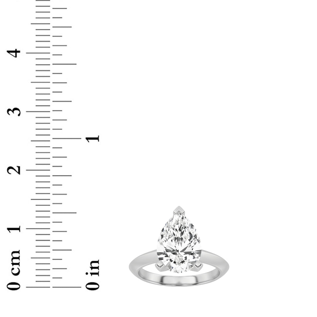 Lab Grown Diamond Knife Edge Shank Solitaire Engagement Ring
