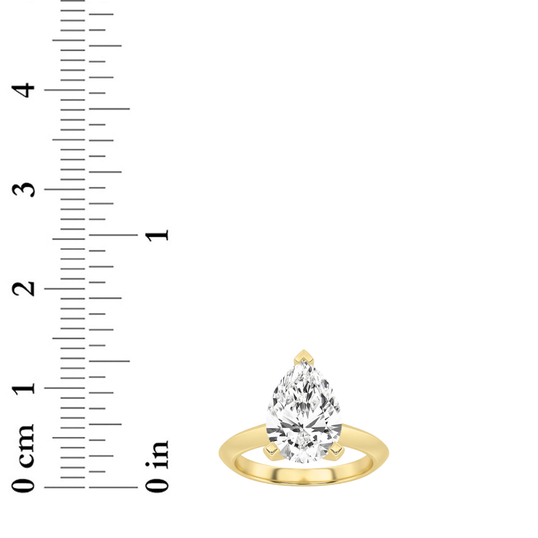 Lab Grown Diamond Knife Edge Shank Solitaire Engagement Ring
