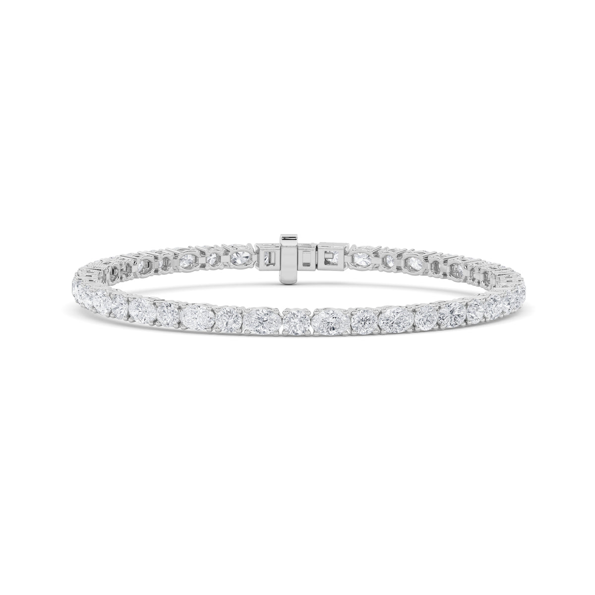 Oval Shaped Lab Grown Diamond East West Bracelet