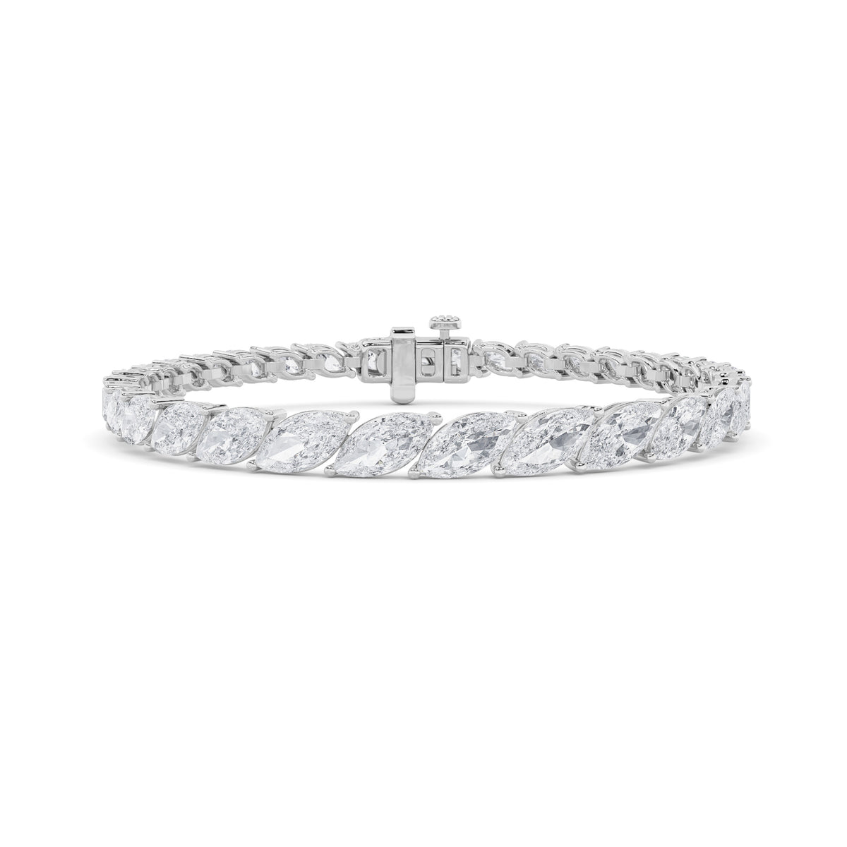 Marquise Shaped Lab Grown Diamond Fancy Bracelet