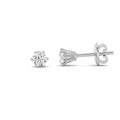 Round Shaped Lab Grown Diamond Tulip Head Stud Earrings