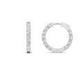 Round Shaped Lab Grown Diamond Inside Out Hoop Earrings