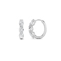 Lab Grown Diamond Three Stone Huggie Earrings