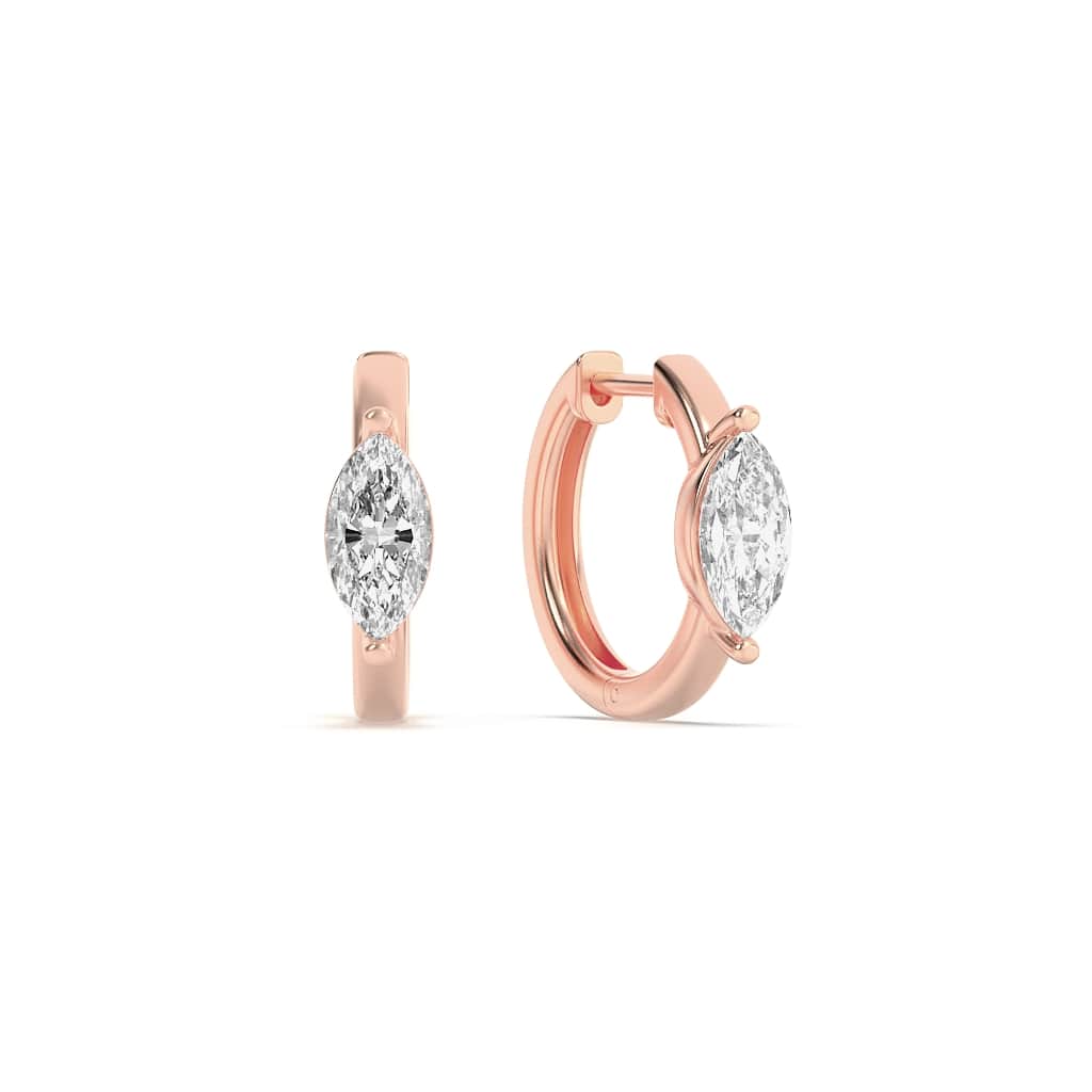 Lab Grown Diamond Solitaire Huggie Earrings