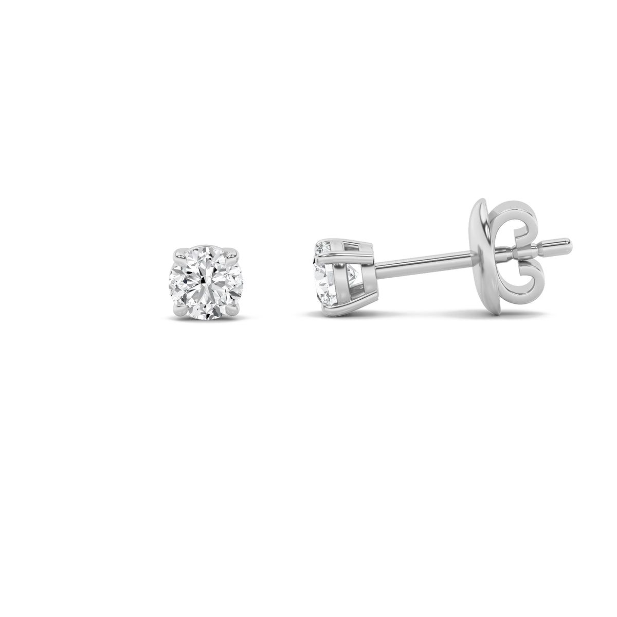 Lab Grown Diamond Classic Basket Set Stud Earrings
