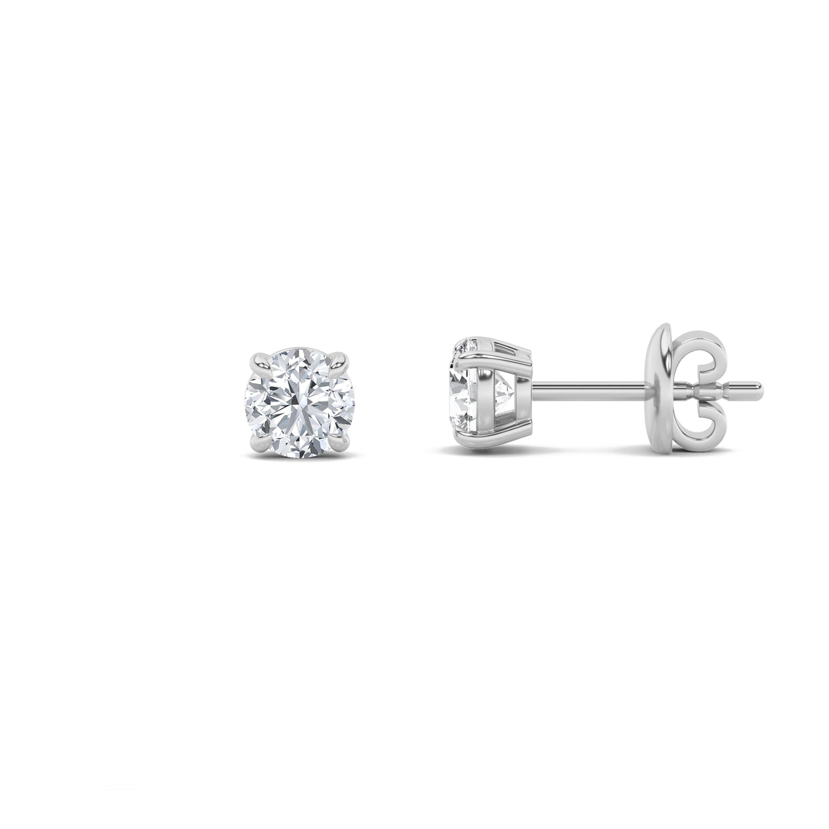 Lab Grown Diamond Classic Basket Set Stud Earrings