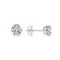 Round Shaped Lab Grown Diamond Hidden Halo Stud Earrings