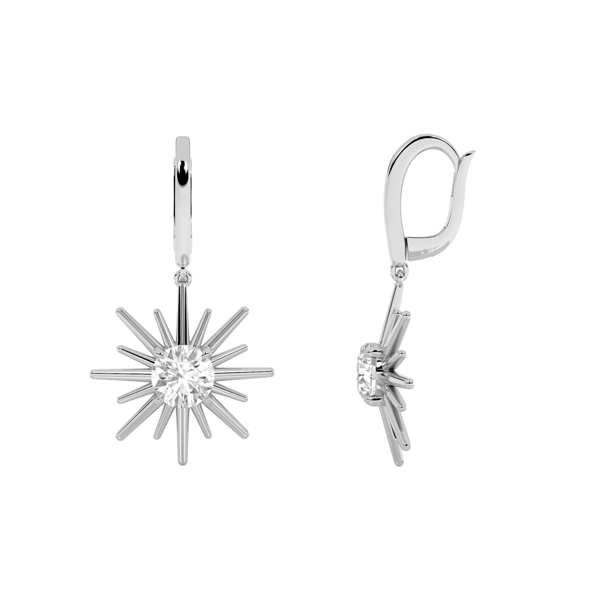 Round Shaped Lab Grown Diamond Astralis Earrings