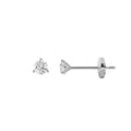Round Shaped Lab Grown Diamond Three Prong Martini Stud Earrings