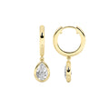 Pear Shaped Lab Grown Diamond Dangle Earrings