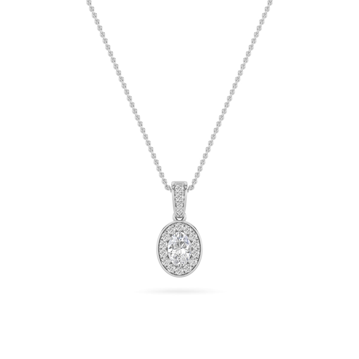 Lab Grown Diamond Halo Pendant