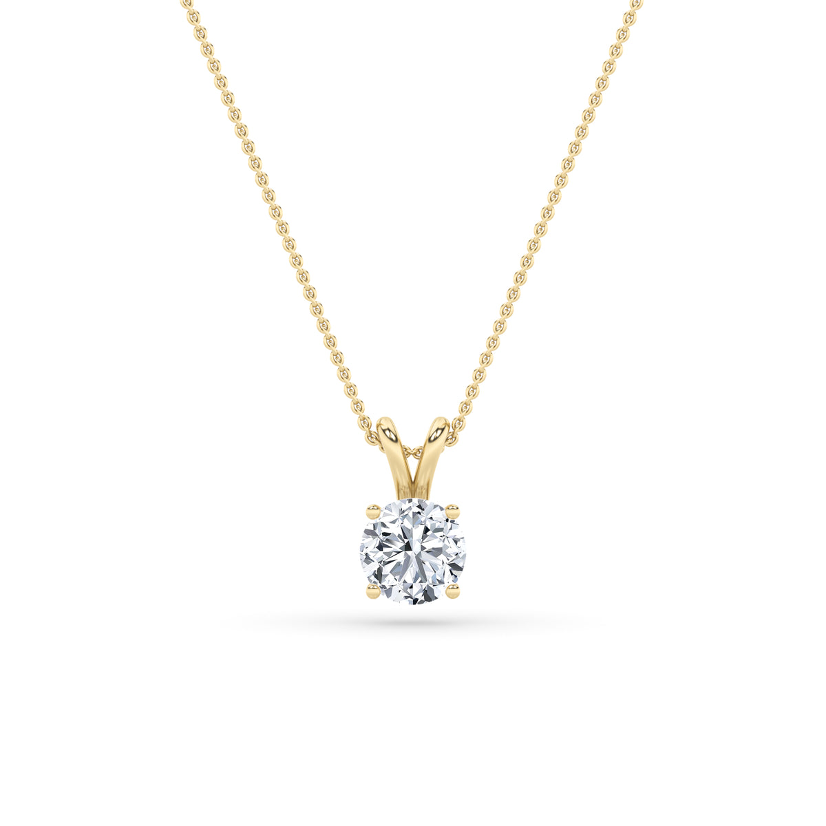 Lab Grown Diamond Split Bale Solitaire Pendant
