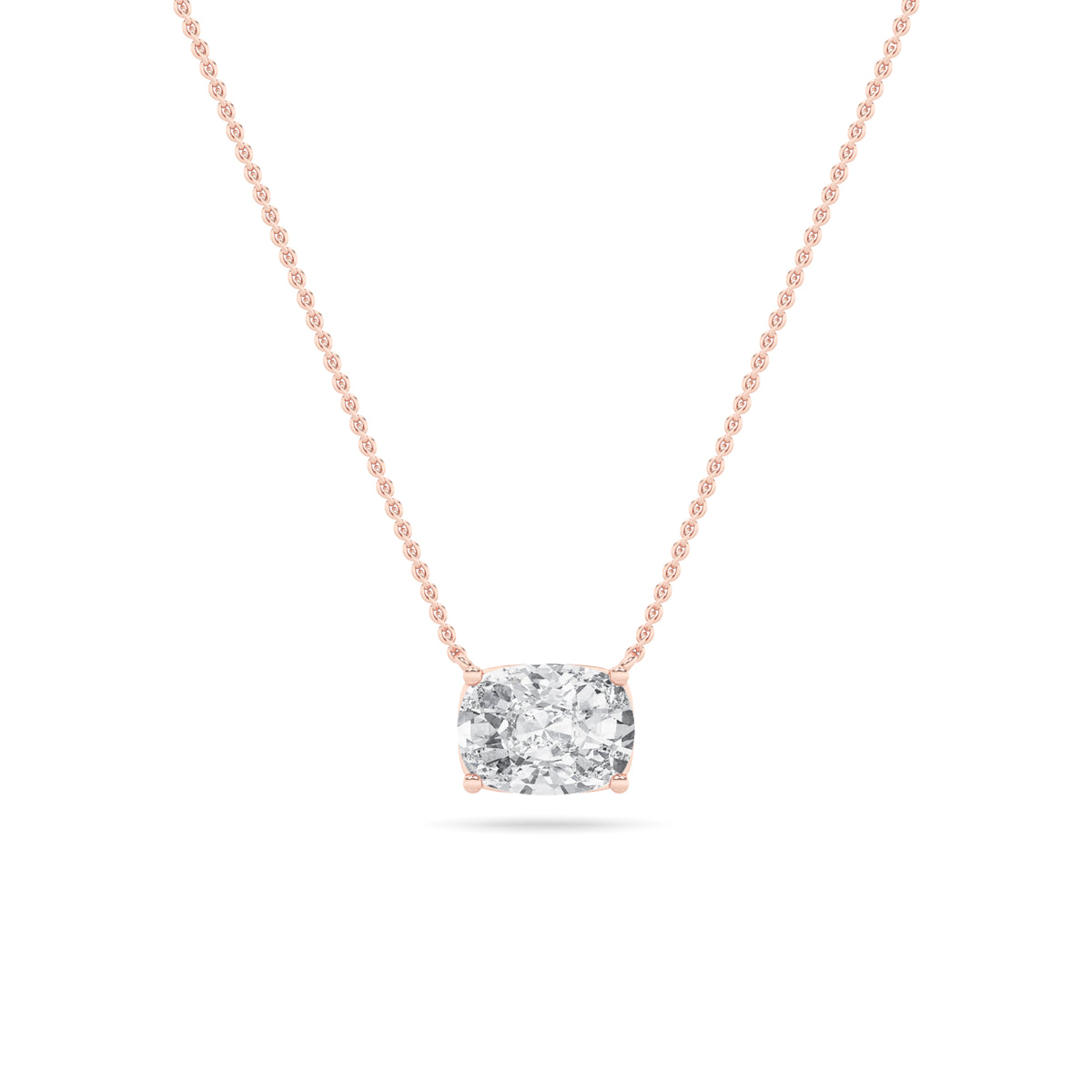 Lab Grown Diamond East West Solitaire Necklace