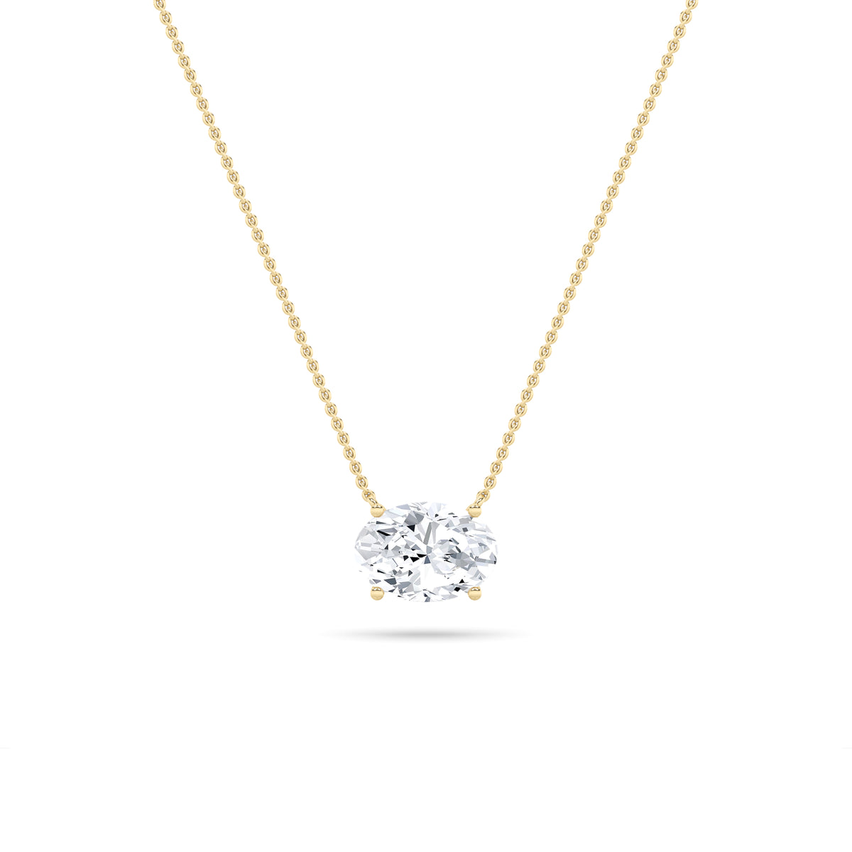 Lab Grown Diamond East West Solitaire Necklace
