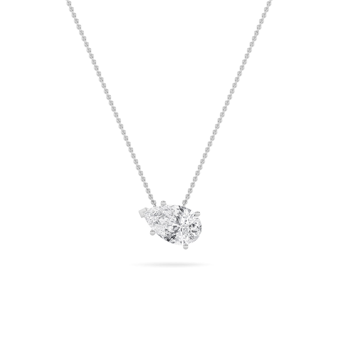 Lab Grown Diamond East West Solitaire Necklace