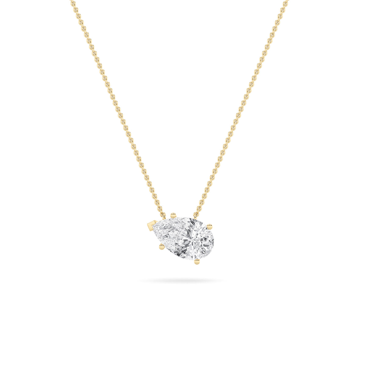 Lab Grown Diamond East West Solitaire Necklace