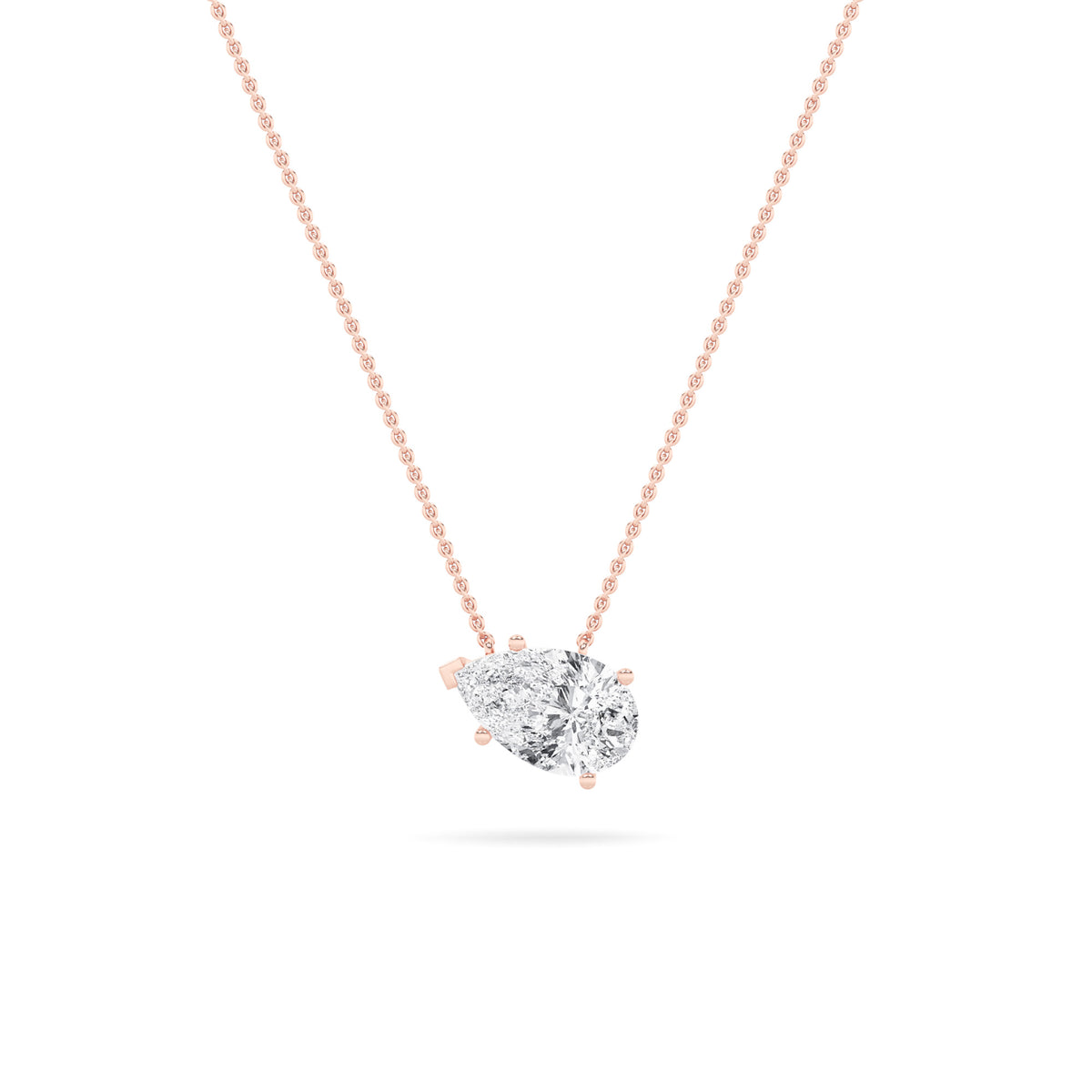 Lab Grown Diamond East West Solitaire Necklace
