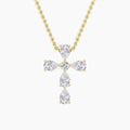 Pear Shaped Lab Grown Diamond Cross Pendant