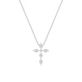 Marquise Shaped Lab Grown Diamond Cross Pendant