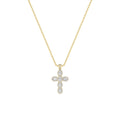Oval Shaped Lab Grown Diamond Cross Pendant