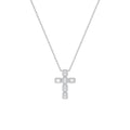 Emerald Shaped Lab Grown Diamond Cross Pendant