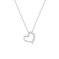 Marquise Shaped Lab Grown Diamond Heart Shaped Pendant