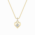 Round Shaped Lab Grown Diamond Heart Shaped Pendant