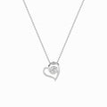 Round Shaped Lab Grown Diamond Heart Shaped Pendant