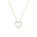 Emerald Shaped Lab Grown Diamond Heart Shaped Pendant