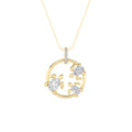 Oval Shaped Lab Grown Diamond Baby Turtle Pendant