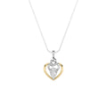Pear Shaped Lab Grown Diamond Heart Shaped Pendant