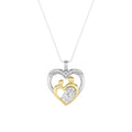 Oval Shaped Lab Grown Diamond Heart Shaped Pendant