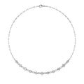 Emerald, Pear, Oval and Round Shaped Lab Grown Diamond Station Necklace
