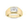 Emerald Shaped Lab Grown Diamond Mens Ring