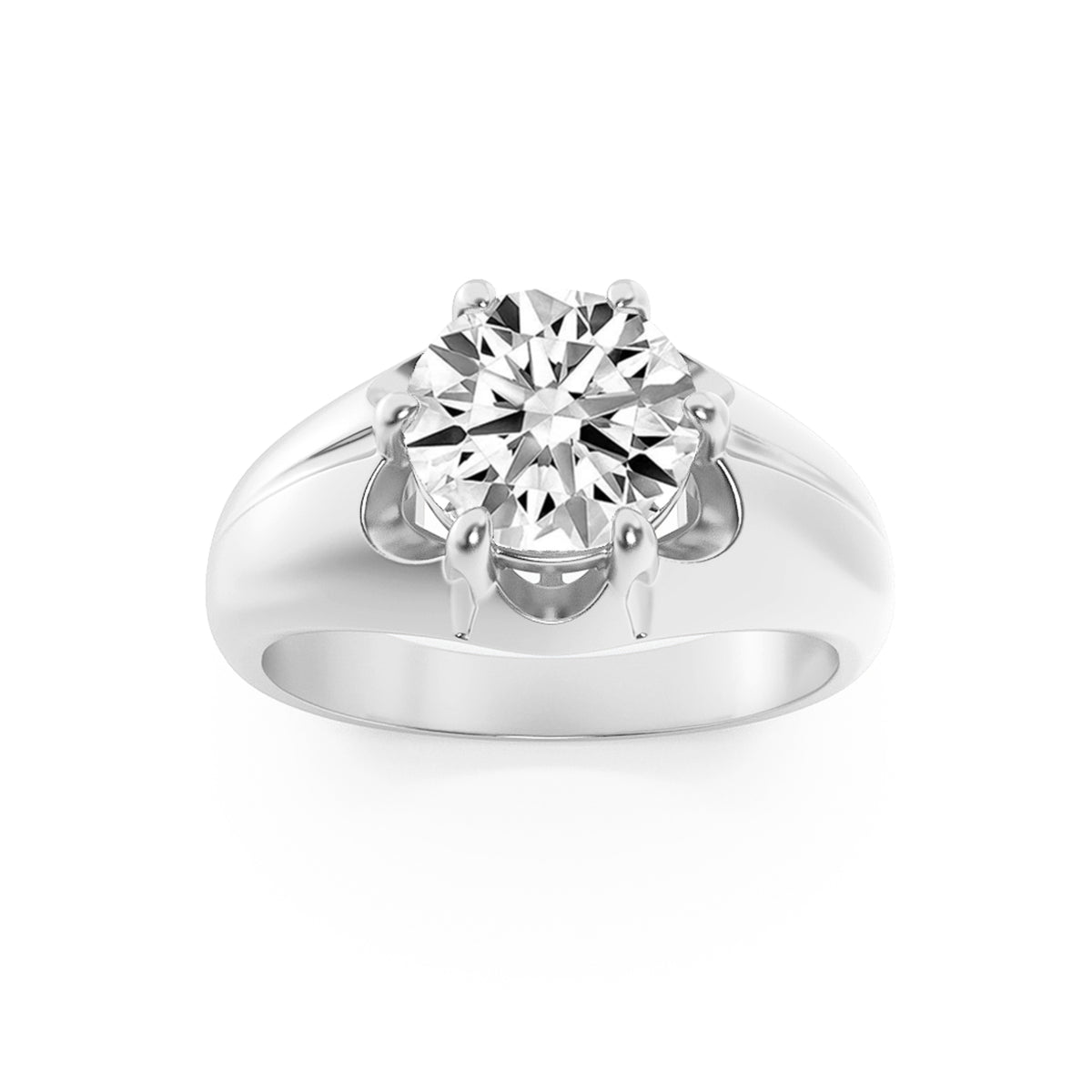 Round Shaped Lab Grown Diamond Mens Ring