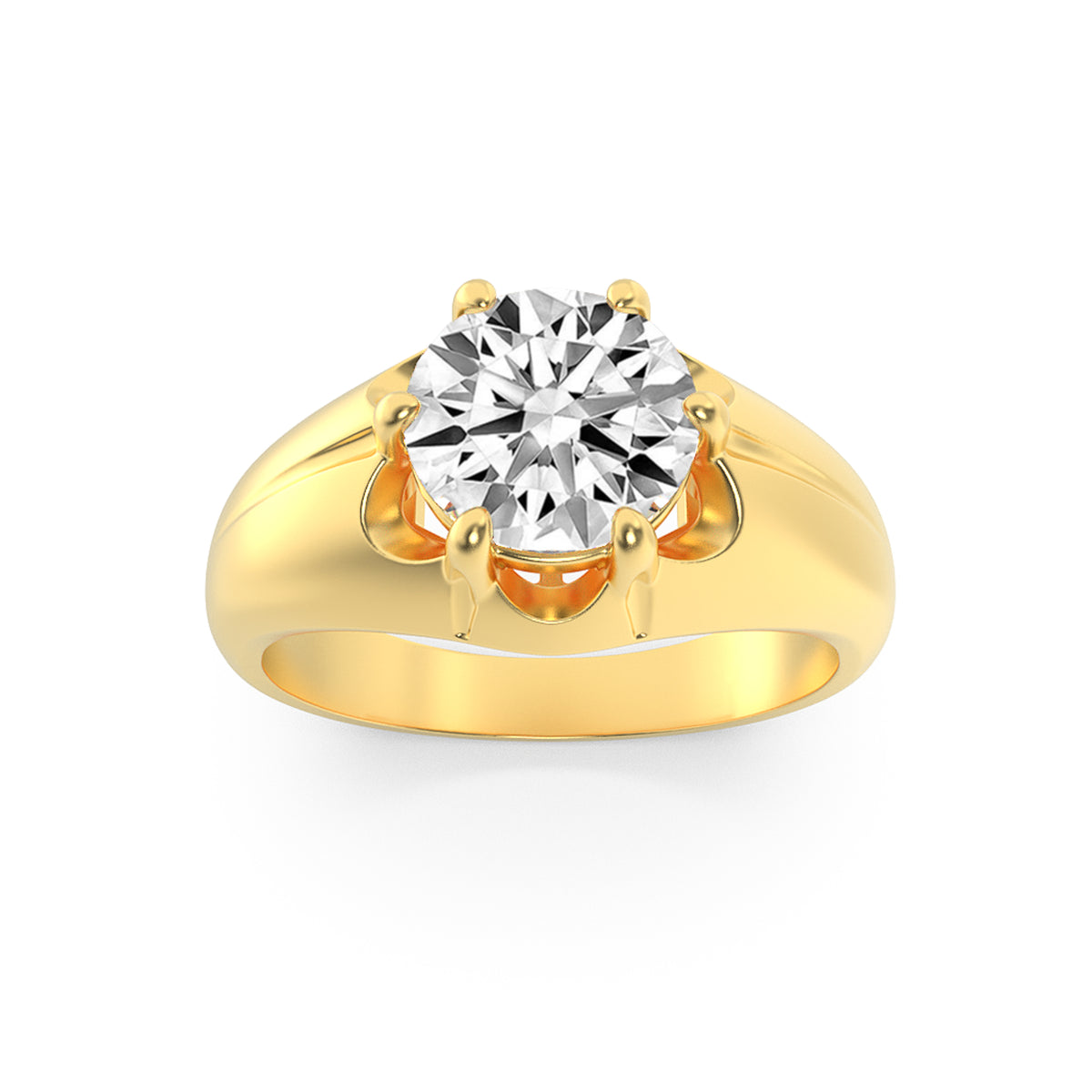Round Shaped Lab Grown Diamond Mens Ring