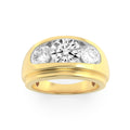 Round Shaped Lab Grown Diamond Mens Ring