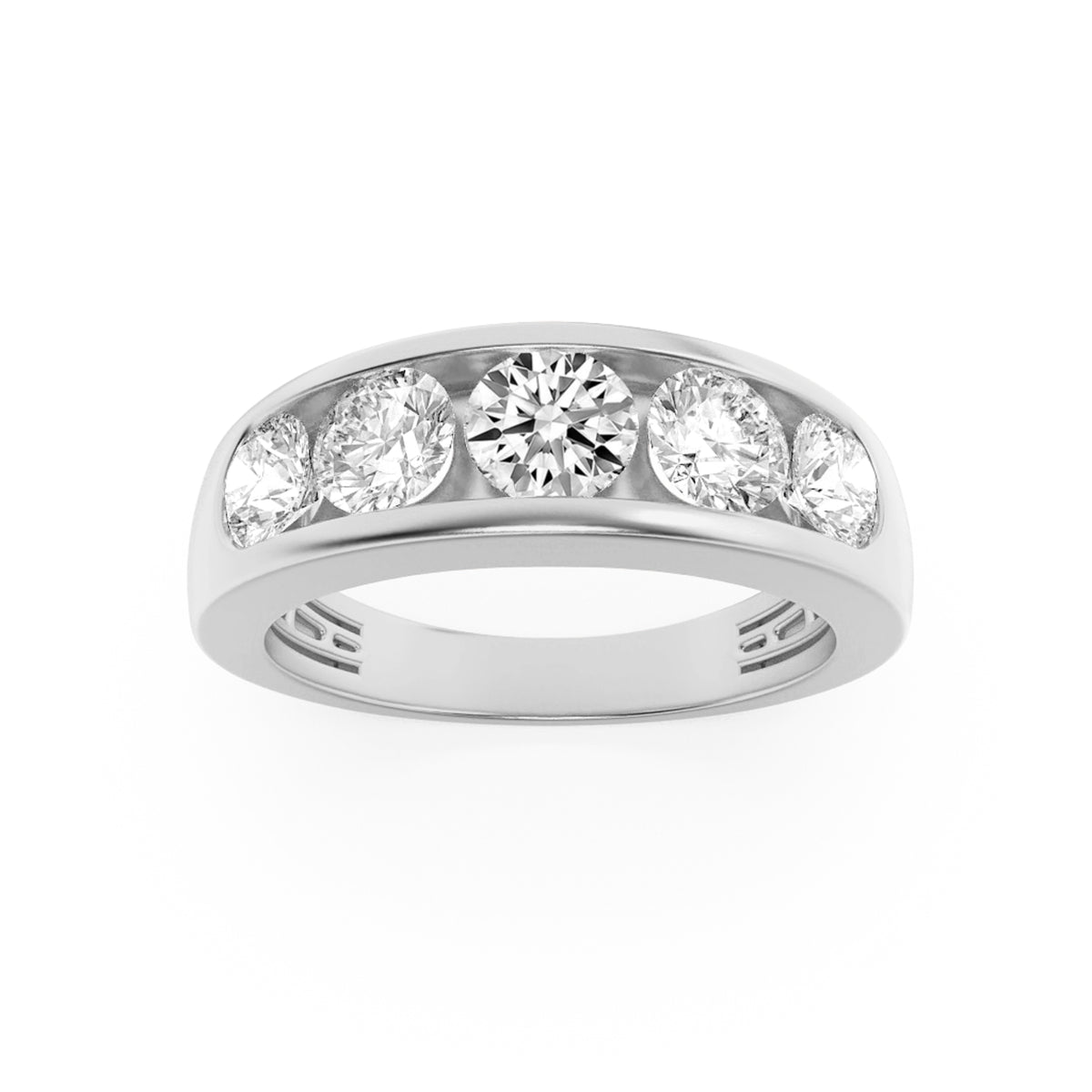Round Shaped Lab Grown Diamond Mens Ring