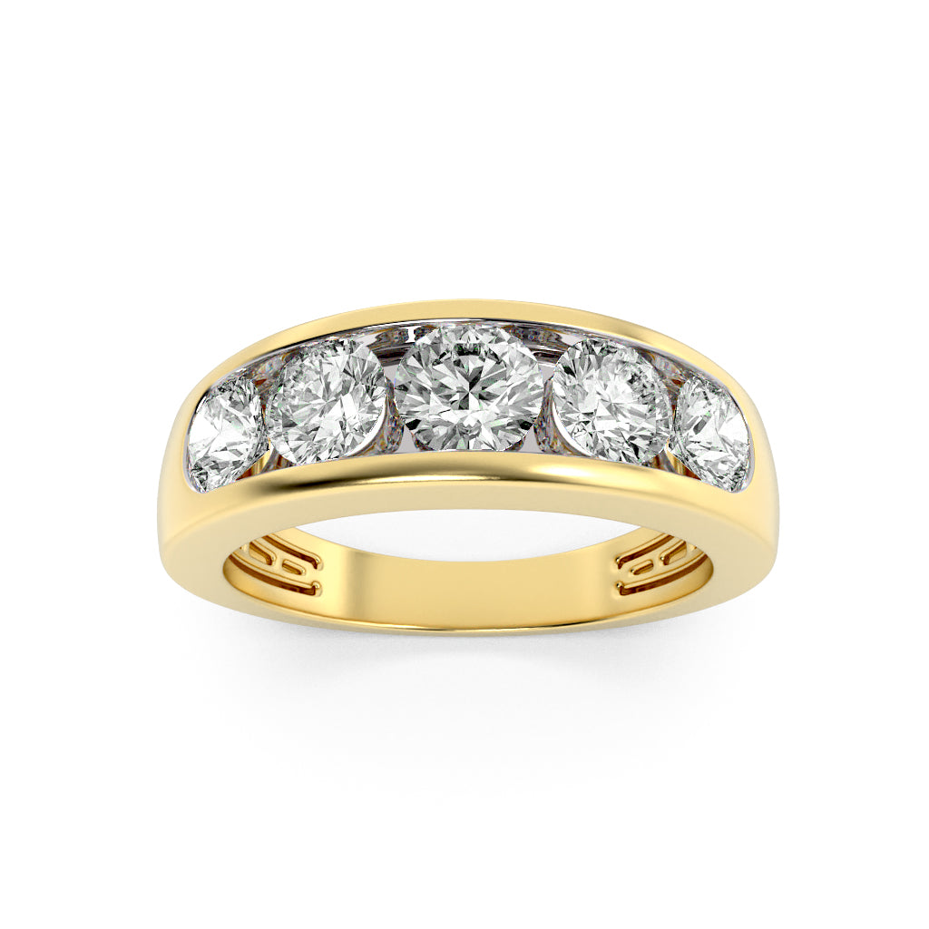 Round Shaped Lab Grown Diamond Mens Ring